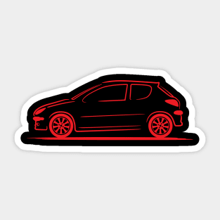 Peugeot 206 Red Sticker